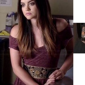 Urban Outfitters black and gold beaded belt